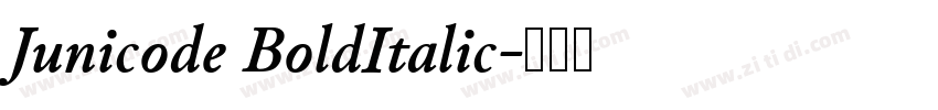 Junicode BoldItalic字体转换